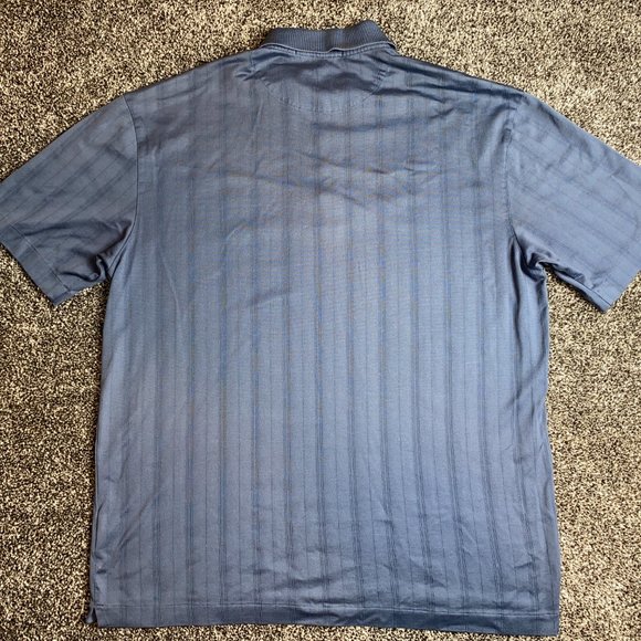 Tiger Woods Collection Nike Fit Dry Polo Blue Shirt Size Large - Picture 7 of 7